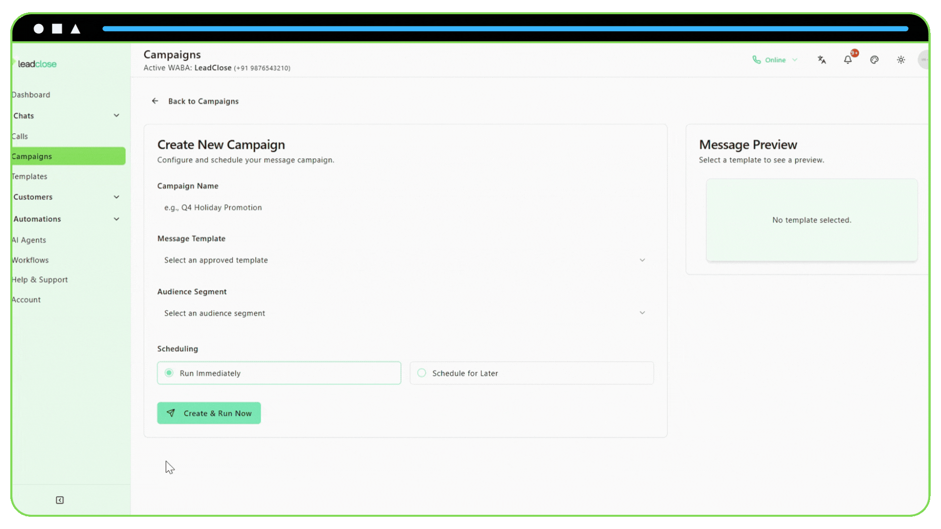 Mapping section of the campaign form. Screenshot of The Placeholder Mapping section of the campaign form.