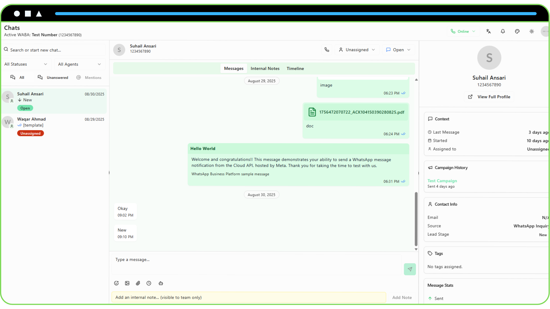 Team Inbox Interface